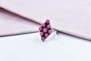 ต่างหูโอปอลธรรมชาติสีชมพูร้อนแรงทำด้วยมือปรับได้สีเงินสเตอร์ลิง925สำหรับงานแต่งงานและงานเลี้ยง unisex - Product Image 5