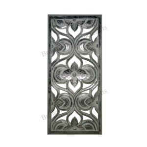 แผงแขวนผนังแกะสลักลาย MDF สีเงินสีเทาพรีเมี่ยมแผงแขวนสี่เหลี่ยมยาวส่งออกจากอินเดีย - Product Image 5