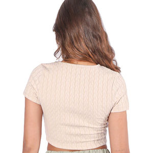 Crop Tops pour femmes vente en gros en vrac Fitness Crop Tops pour dames Crop Tops pour femmes avec logo personnalisé - Product Image 4