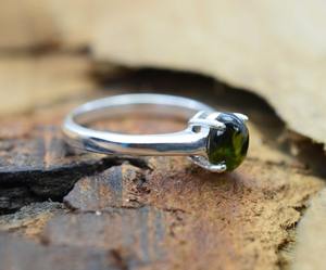Anillo de piedras preciosas de turmalina de Plata de Ley 925 de tendencia, joyería hecha a mano, anillo de estilo bohemio de plata, joyería para mujer, regalo para niñas - Product Image 3
