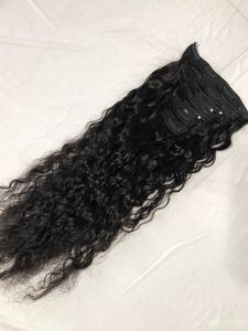 ส่งออกสินค้าขายดี 100% ผมแท้ดิบ ไม่ผ่านกระบวนการ 22 นิ้ว ลอนธรรมชาติ 7 ชิ้น ต่อผมแบบคลิป ชุดต่อผมจากผู้บริจาคคนเดียว - Product Image 6