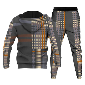 Vente en gros Logo personnalisé Color Block imprimé Survêtement décontracté pour hommes OEM Design personnalisé hommes Outdoor Training Survêtement ensembles hommes - Product Image 3