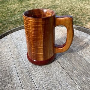 TAZA DE MADERA NATURAL HECHA A MANO CAFÉ DE CAMPING, té, taza de leche Taza de servicio de agua para senderismo al aire libre para Navidad - Product Image 1