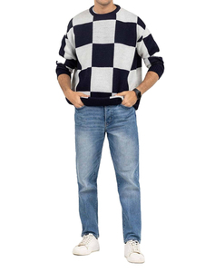 Men's Knitted <b>Cardigan</b> <b>Sweater</b> Winter Long Sleeve O Neck Check Warm Casual Outerwear OEM ODM Custom Design Available - Product Image 1