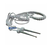 Aiguillette de cérémonie personnalisable en fil de soie de haute qualité, avec cordons d'épaule assortis et logo personnalisé
