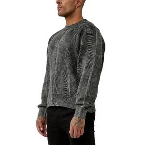 OEM vente en gros personnalisé vintage lavage à l'acide pull à capuche 100% coton surdimensionné tiré polaire cravate teinture hommes sweats 6XL hiver - Product Image 6