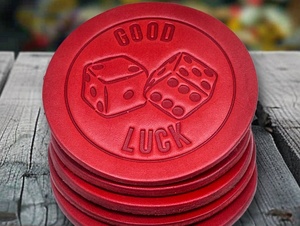 Sous-verres en cuir double face – Sous-verres de haute qualité pour boissons, cadeau d'affaires, sous-verres en cuir pleine fleur, tapis de table basse, sous-verres pour tasses - Product Image 3