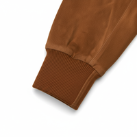 Blouson court d'hiver pour homme en daim de chèvre ambré 100 % authentique, de haute qualité, style baseball, avec fermeture éclair sur le devant
