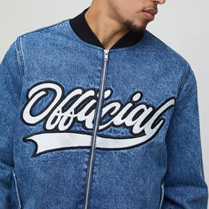 แจ็กเก็ตผ้าเดนิมสำหรับผู้ชายพิมพ์ลายทั้งหมดพร้อมดีไซน์ผ้ายีนส์ทันสมัยใส่สบายสำหรับฤดูใบไม้ผลิ - Product Image 5