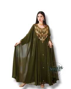 ชุดเดรสคาฟตันแบบอาบายะห์ งานปักคริสตัลหรูหรา ทำมือ ประดับด้วยลูกปัด สไตล์แอฟริกัน ตะวันออกกลาง เสื้อผ้าอิสลาม สำหรับงานแต่งงาน เรียบร้อย - Product Image 3