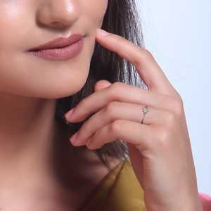 Designer Platinum Geometric <b>Ring</b> Featuring <b>Turquoise</b> Opal and Shimmering Zircon in a Inspired Style - Product Image 2