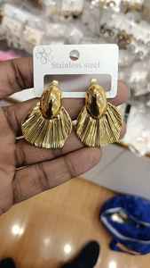 <b>Top</b> Quality Simple Stainless Steel Stud Earrings Jewelry Comfortable Design for College and Daily Wear Available for Sale - Product Image 5