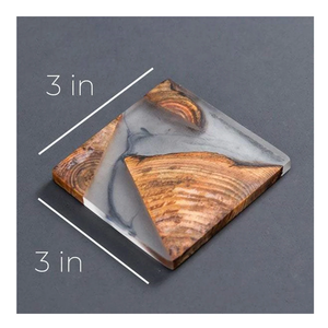 Posavasos de resina de estilo Hada ecológico con posavasos estampados con soporte, juegos de regalo para empresas y exhibiciones corporativas - Product Image 6