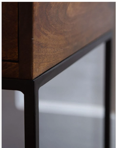Table de chevet moderne à 2 tiroirs, table de nuit en bois, armoire de rangement pour chambre à coucher, pour la maison, l'hôtel, les meubles et les tabourets et ottomanes - Product Image 3