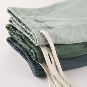 Pantalones cortos para correr de felpa francesa de algodón informales de verano para hombre, ropa de calle, pantalones cortos de chándal con bolsillos con cordón, envío DDP - Product Image 5