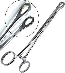 Pince éponge droite chirurgicale de haute qualité mâchoires en acier pince à base dentelée Instruments Forster pince - Product Image 1