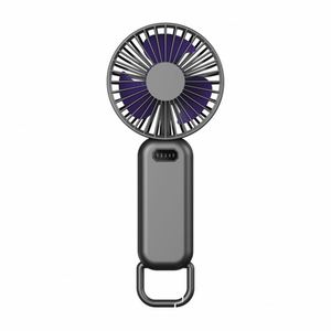 5-Speed Portable Fan With <b>Hook</b>, 1200Mah Rechargeable Battery, for Desk & Personal Use - Product Image 1
