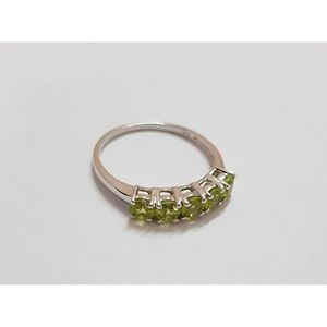 Shah Gems Women's Natural Peridot <b>Ring</b> in 925 Sterling <b>Silver</b> for Everyday Wear Cut Topaz Pink Sapphire with <b>Emerald</b> Cut Stone - Product Image 2