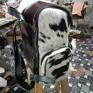 กระเป๋าเป้สะพายหลังหนังวัวแท้มีซิปปิดสไตล์วินเทจสไตล์ตะวันตกมีพู่ - Product Image 2