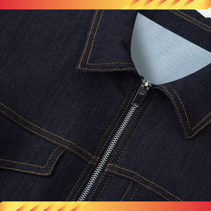 Nouveau modèle Automne/Hiver pour femme, style vintage, coupe classique, décontracté, en denim éco-responsable imprimé, avec tissu extensible (Spandex/Polyester) et manches longues - Product Image 4