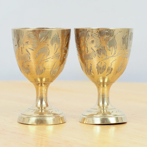 Handmade Metal Wine <b>Goblets</b> in Silver and Gold Color With Well-Polished Finished Perfect for Bar Accessory - Product Image 6