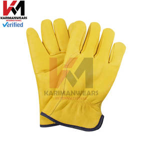 Gants de travail d'hiver Gants de moto en cuir thermique avec doublure en coton Protection contre le froid Gants de travail pour congélateur à usage intensif - Product Image 4