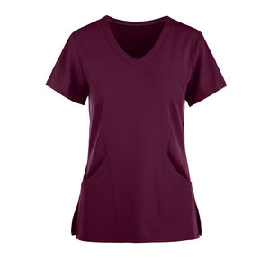 Spa Salon Esthéticienne Uniforme V Cou Haut Ensembles Infirmière Logo Personnalisé Tailles Couleurs Hôpital Médical En Gros En Vrac Bas Prix Gommage Ensemble - Product Image 1