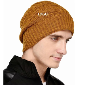 Gran oferta 2025, gorros cálidos de invierno, gorros, gorros de moda con estilo para mujer, gorros de punto de tela acrílica, Color personalizado - Product Image 4