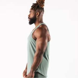 Débardeur durable en coton renforcé pour hommes, coupe en vrac du fabricant OEM - Product Image 3