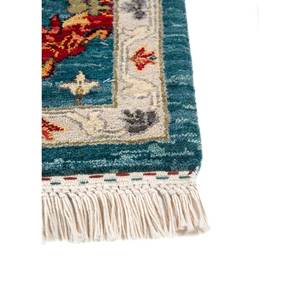 Alfombra de Lana Azul Anudada a Mano Far East Spr-1506, Alfombra Grande con Patrón Floral para Sala de Estar, para Adolescentes y Decoración de Pasillos - Product Image 4