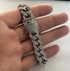 Cadena de eslabones CZ, pulsera Unisex, estilo Punk Hip Hop Streetwear para hombres y mujeres, collares de moissanita - Product Image 2