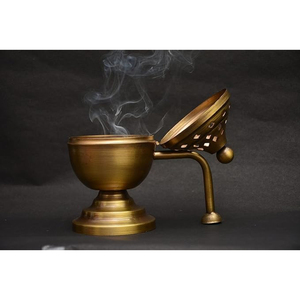 Quemador de incienso de latón y Metal de calidad superior, quemador Loban de latón purificador para el hogar, quemador de incienso de vajilla a precio asequible - Product Image 6
