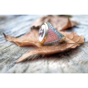 Anillo de Plata de Ley 925 pura real con piedra de perla real hecho a mano estilo Vintage modelo de moda de lujo recién llegado - Product Image 1