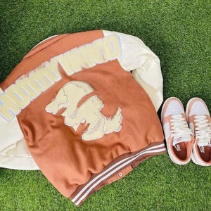 เสื้อแจ็กเก็ตบอมเบอร์วินเทจแจ็คเก็ตเบสบอลออกแบบได้ตามที่ต้องการมาใหม่ฤดูใบไม้ร่วง - Product Image 3