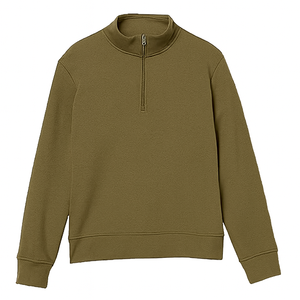 Sudadera de alta calidad personalizada con media cremallera para hombre, talla grande, informal de invierno, forro polar 100% algodón, cortavientos con bolsillo - Product Image 6