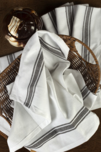 Set of 12 100% Cotton <b>Kitchen</b> Cleaning <b>Cloths</b> with Woven Square Stripe Pattern Home Use <b>Kitchen</b> Towels - Product Image 3