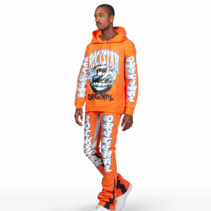 Survêtement sérigraphié de haute qualité sweats à capuche personnalisés survêtement hommes sweat logo imprimé à capuche et pantalons de survêtement ensembles pour hommes - Product Image 4