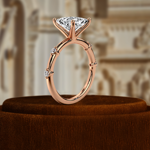 Anillo de Compromiso con Diamante Cultivado en Laboratorio con Corte Princesa de 1 Quilate, Certificado por IGI, Anillo de Bodas de Oro Amarillo de 14k para Regalo de Aniversario - Product Image 4