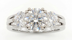 Anillo de Diamantes para Mujer, Corte Brillante Redondo, Joyería Clásica de Compromiso, Diamantes Cultivados en Laboratorio - Product Image 2
