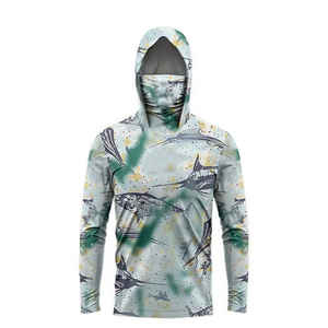 OEM Nouveau 100% Polyester Vêtements de pêche Top Tendance UPF 50 Protection Respirant Séchage rapide Léger Sweat à capuche à manches longues Séchage rapide - Product Image 1