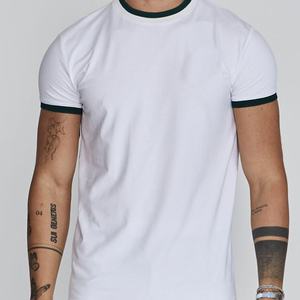 เสื้อยืดคอกลมแขนสั้นผ้าโพลี-ผ้าฝ้ายสำหรับผู้ชายเครื่องแต่งกายตามสั่ง - Product Image 2