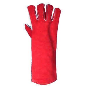 Guantes de soldadura de cuero pesado industrial con pistola Palm Guantes de seguridad para hombres para trabajadores de fábrica Guantes de trabajo compatibles con pantalla táctil - Product Image 2