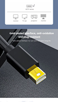 Câble adaptateur SYONG Mini DP vers HDMI 4K 1080P, convertisseur Mini DP mâle vers HDMI femelle avec audio vidéo pour PC, lecteur de jeux