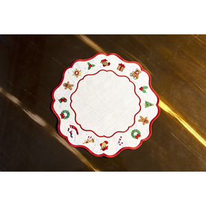 Juego de 25 Caminos de Mesa Navideños Elegantes Bordados, Resistentes a las Manchas, de Poliéster y Lino, para Uso Doméstico, con un Alegre Diseño Tejido - Product Image 6