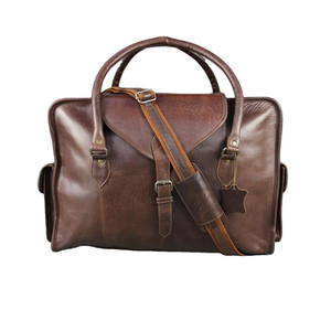 กระเป๋าเดินทางลำลองสำหรับผู้ชาย, กระเป๋าหนังวัวแท้ออกแบบได้ตามต้องการน้ำหนักเบากันน้ำมีซิปปิด - Product Image 4