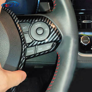 Capuchons de volant en fibre de carbone ABS pour Toyota Camry 2018-2024 <span class=keywords><strong>Suzuki</strong></span> Swace Corolla 2019 <span class=keywords><strong>Cross</strong></span> <span class=keywords><strong>2022</strong></span> - Product Image 4