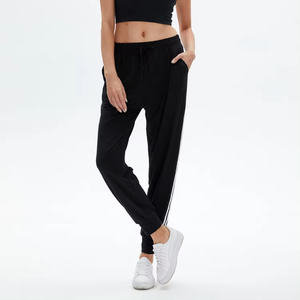 Joggers fuselés à taille haute de qualité supérieure pour femmes Vêtements de détente en coton mélangé ultra-doux avec poches XS-XXL tailles Low Mid Breathable - Product Image 1