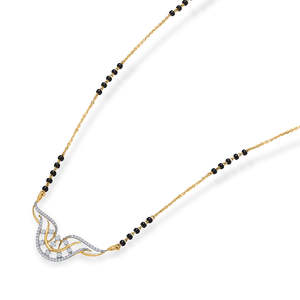 Mangalsutra Moderno de Oro y Diamantes Shining Affection para Mujer - Product Image 2