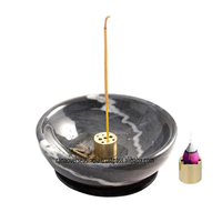 Brûleur d'encens en marbre fait main, écologique, le plus vendu, 9 trous pour bâtonnets, pour la méditation, la décoration de la maison et du bureau, fournisseur de confiance