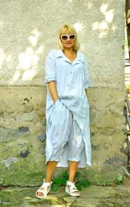 Mono de Trabajo de Verano para Mujer, de Algodón Orgánico, con Estampado a Cuadros, Manga Larga, Hombros Descubiertos, de Secado Rápido - Product Image 4